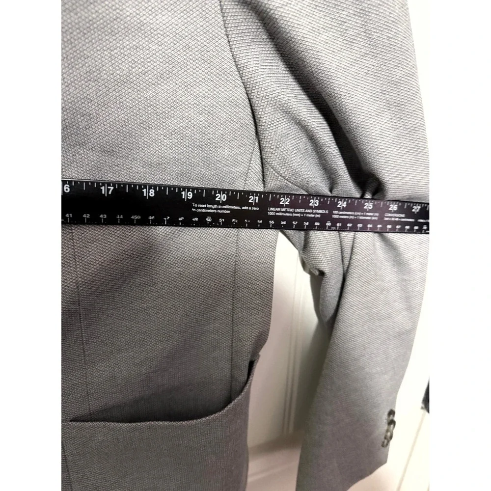 Banana Republic Blazer Mens 46R Knit Sport Coat Grey Textured EUC
